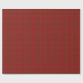 Deep Crimson und Forest Green Tartan Geschenkpapier (Flach)