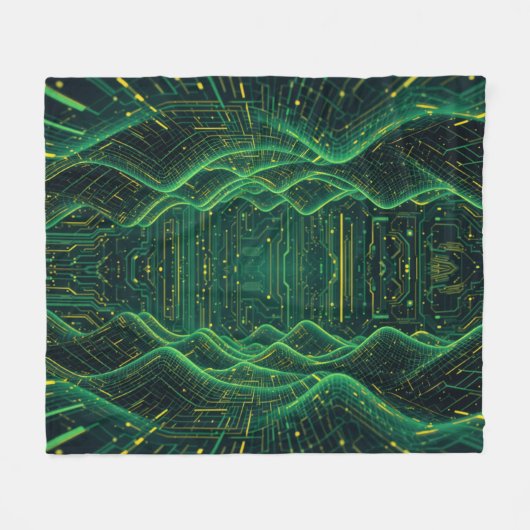 Deep Cyber Fleecedecke (Vorderseite (Horizontal))