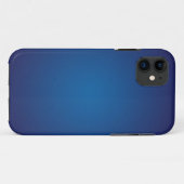Deep Dark Blue Grainy Vignette Case-Mate iPhone Hülle (Rückseite (Horizontal))
