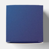 Deep Dark Blue Grainy Vignette Geschenkschachtel (Oben)