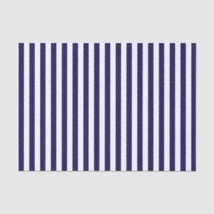 Deep Dark Blue und White Stripes DIY Seidenpapier