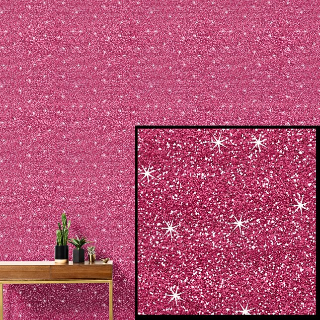 Deep Dark Bright Pink Sparkle Tapete (Von Creator hochgeladen)