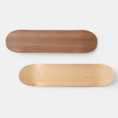 Deep Dark Brown Wood Grain Texture Pattern Skateboard (Horizontal)