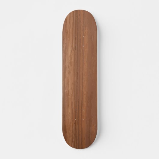 Deep Dark Brown Wood Grain Texture Pattern Skateboard (Vorne)