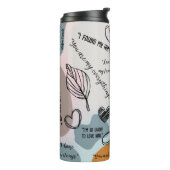 Deep Declaration Liebe Doodles Minimalistisch Abst Thermosbecher (Nach links gedreht)