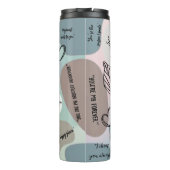 Deep Declaration Liebe Doodles Minimalistisch Abst Thermosbecher (Rückseite)