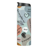 Deep Declaration Liebe Doodles Minimalistisch Abst Thermosbecher (Nach rechts gedreht)