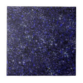 Deep Delft Midnight Blue Imitats Glitzer Solid Fliese (Vorderseite)