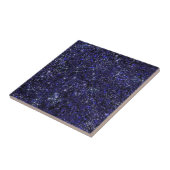Deep Delft Midnight Blue Imitats Glitzer Solid Fliese (Seite)