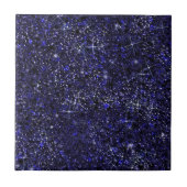 Deep Delft Midnight Blue Imitats Glitzer Solid Fliese (Vorderseite)