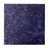 Deep Delft Midnight Blue Imitats Glitzer Solid Fliese (Vorderseite)