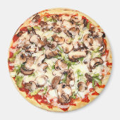 Deep Dish Mushroom Pizza Holiday Magnet (Vorne)