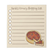 Deep Dish Pepperoni Pizza Lebensmittelgeschäft Ein Notizblock (Vorderseite)