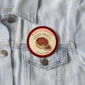 Deep Dish Pepperoni Pizza Pie Birthday Party Button (Beispiel)