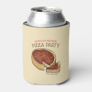 Deep Dish Pepperoni Pizza Pie Birthday Party Dosenkühler