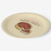 Deep Dish Pepperoni Pizza Pie Birthday Party Pappteller (Schrägansicht)
