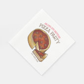 Deep Dish Pepperoni Pizza Pie Birthday Party Serviette (Ecke)