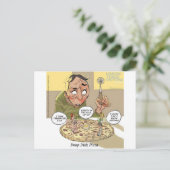 Deep Dish Pizza Funny Philosophische Postkarte (Stehend Vorderseite)