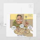 Deep Dish Pizza Funny Philosophische Postkarte (Vorne/Hinten)