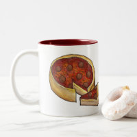 Deep Dish Thoughts Chicago Pepperoni Pizza Tasse