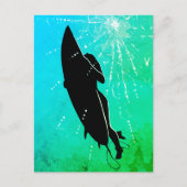 Deep Dive - Surferreise unter Wasser Postkarte (Vorderseite)