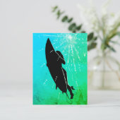 Deep Dive - Surferreise unter Wasser Postkarte (Stehend Vorderseite)