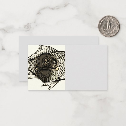 Deep Diver, Maritime Message Mitteilungskarte (Vorderseite/Rückseite Beispiel)