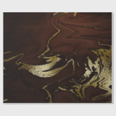 Deep Earth Gold Marble Brown Abstrakt Geschenkpapier (Flach)