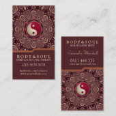 Deep Earth Holistic Therapy New Age Business Cards Visitenkarte (Vorne/Hinten)