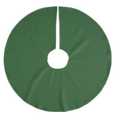 Deep Elegant Christmas Green Polyester Tree Skirt Polyester Weihnachtsbaumdecke (Vorderseite)