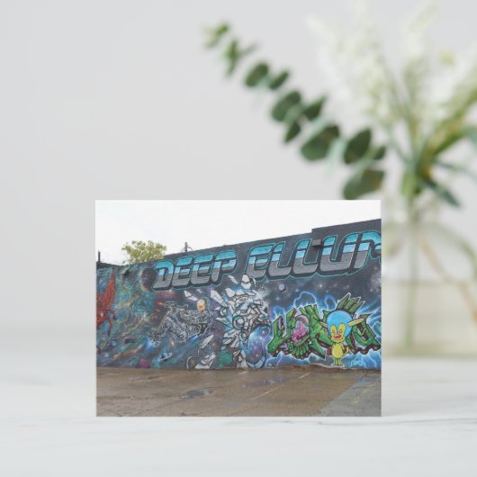 Deep Ellum Graffiti Artwork # 4 Postkarte (Stehend Vorderseite)