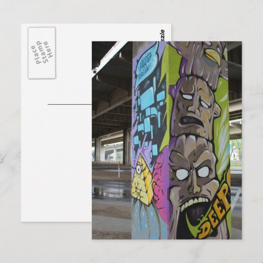 Deep Ellum Graffiti Artwork # 53 Postkarte (Vorne/Hinten)