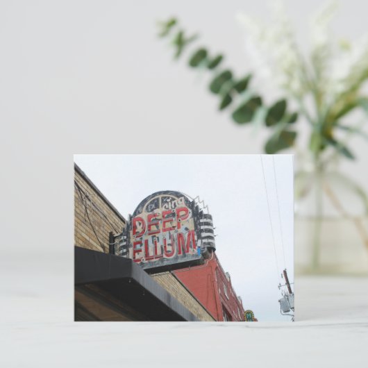 Deep Ellum Sign Postkarte (Stehend Vorderseite)