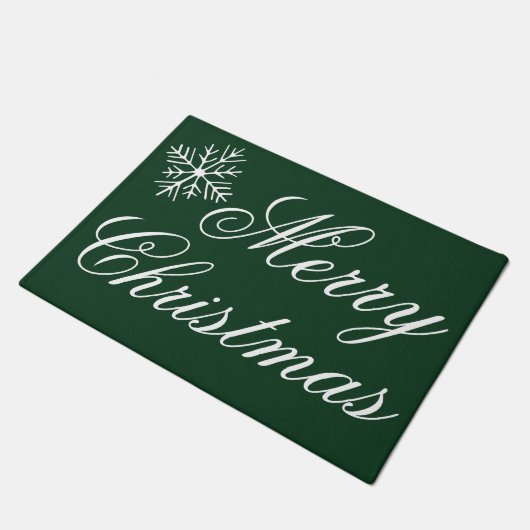Deep Emerald Christmas Doormat Fußmatte (Schrägansicht)