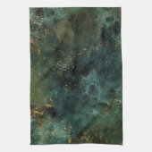 Deep Emerald Elegant Geschirrtuch (Vertikal)