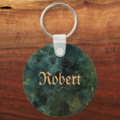 Deep Emerald Elegant Green - individualisierbarer Schlüsselanhänger (Vorderseite)