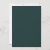 Deep Emerald Floral Opulent Wedding Einladung (Rückseite)