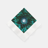 Deep Emerald Floral Print Paper Napkin Serviette (Ecke)