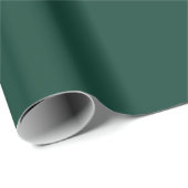 Deep Emerald Green Festive Christmas Solid Color Geschenkpapier (Rolleneckpunkt)