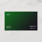 Deep Emerald Green gradient Visitenkarte (Vorderseite)