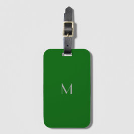 Deep Emerald Green - Monogramm hinzufügen Gepäckanhänger