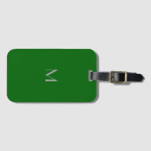 Deep Emerald Green - Monogramm hinzufügen Gepäckanhänger (Vorderseite (Horizontal))