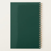 Deep Emerald Personalized Planner Planer (Rückseite)