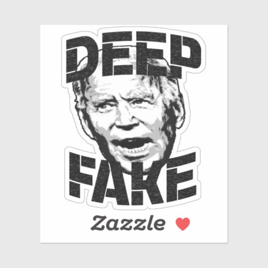 Deep Fake Glitchy Joe Biden Politics Impostor Meme Aufkleber (Blatt)