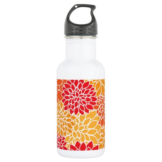 Deep Floral Art Edelstahlflasche (Vorderseite)