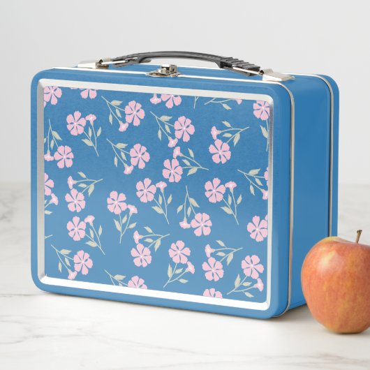 Deep Floral Pattern Metal Lunch Box for Stylish St (Beispiel)