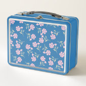 Deep Floral Pattern Metal Lunch Box for Stylish St (Vorderseite)