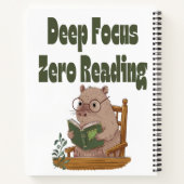 Deep Focus Null Reading Capybara Notebook | Funny Notizblock (Rückseite)