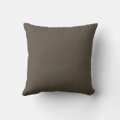 Deep Forest Brown Solid Throw Pillow Kissen (Rückseite)