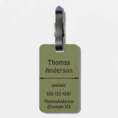 Deep Forest Color Combination Gepäckanhänger (Rückseite vertikal)